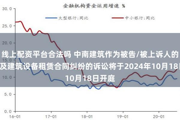 线上配资平台合法吗 中南建筑作为被告/被上诉人的1起涉及建筑设备租赁合同纠纷的诉讼将于2024年10月18日开庭