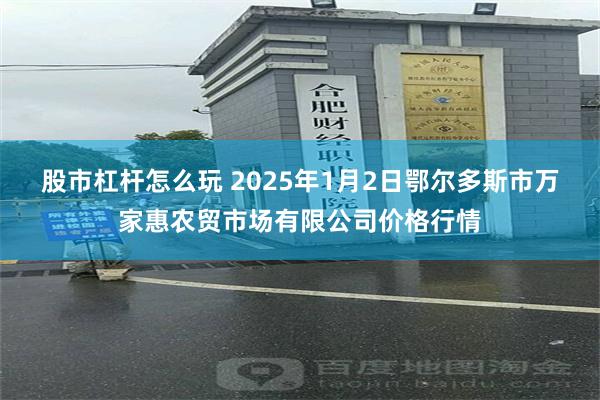 股市杠杆怎么玩 2025年1月2日鄂尔多斯市万家惠农贸市场有限公司价格行情