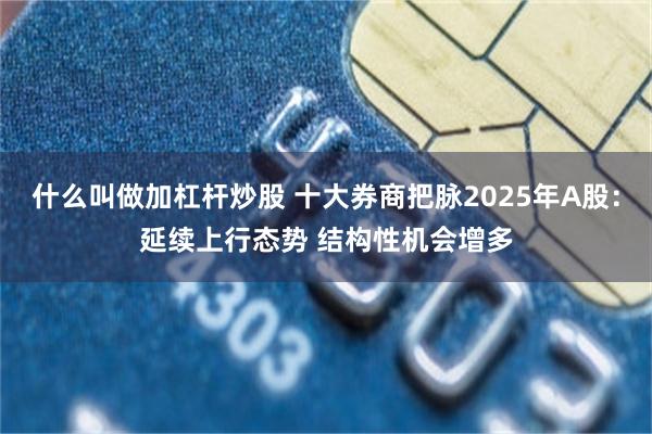 什么叫做加杠杆炒股 十大券商把脉2025年A股：延续上行态势 结构性机会增多