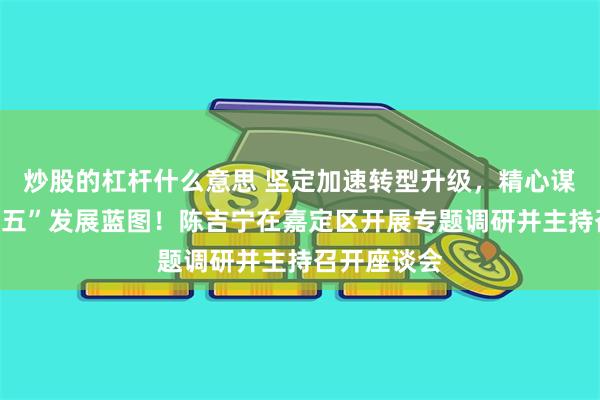 炒股的杠杆什么意思 坚定加速转型升级，精心谋划好“十五五”发展蓝图！陈吉宁在嘉定区开展专题调研并主持召开座谈会