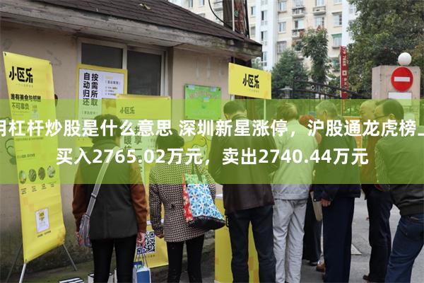 用杠杆炒股是什么意思 深圳新星涨停，沪股通龙虎榜上买入2765.02万元，卖出2740.44万元