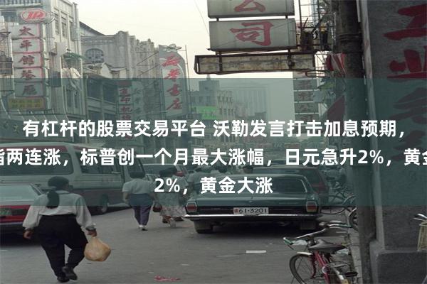 有杠杆的股票交易平台 沃勒发言打击加息预期，美股指两连涨，标普创一个月最大涨幅，日元急升2%，黄金大涨
