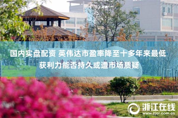 国内实盘配资 英伟达市盈率降至十多年来最低 获利力能否持久或遭市场质疑