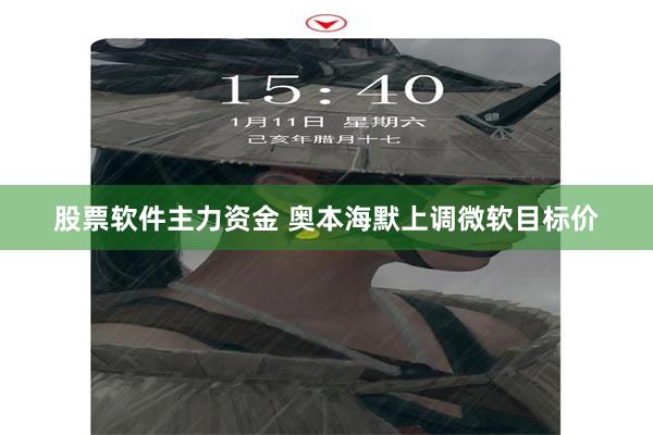 股票软件主力资金 奥本海默上调微软目标价